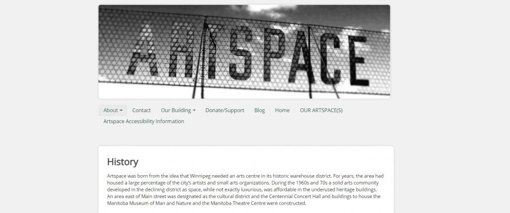 screen grab of Artspace homepage